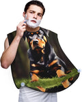 Abstract Paint Splashes Print Beard Bib Shaving Apron, Beard Hair Trimming Cape Gift For Dad