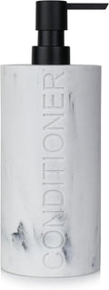 Conditioner Dispenser Luxurious Refillable Pump Bottle with Embossed Text, Durable Construction for Bathroom and Kitchen