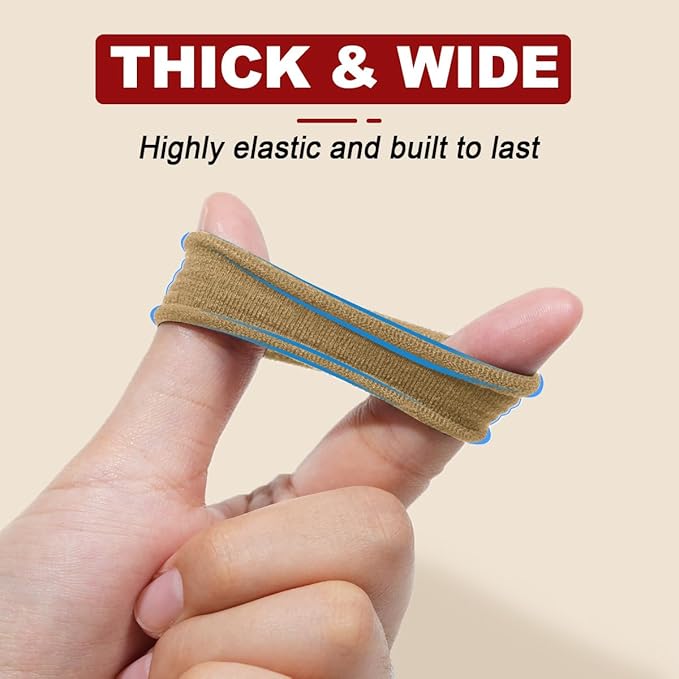 150PCS Hair Ties, IKOCO Hair Ties for Women No Damage, Cotton Seamless Ponytail Holders for Thick Hair, Light Brown