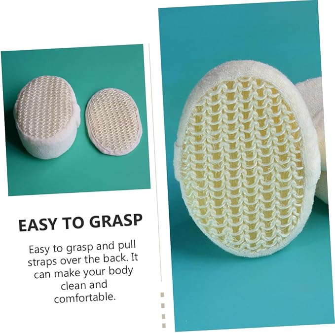4-Piece Bathing Scrubbing Set Comfortable Back Scrubber Strap and Glove for Shower for Adults Easy to Use Bath Supply