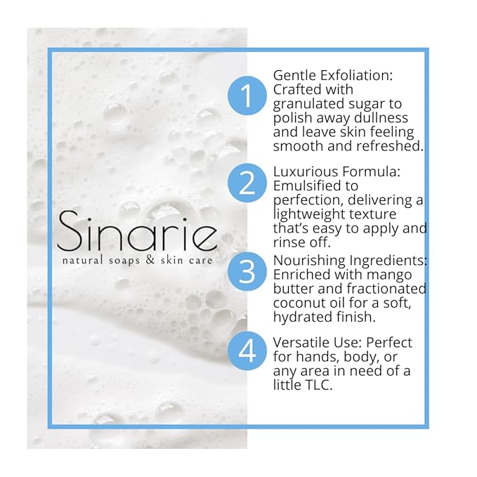Exfoliating Sugar Scrub for Body – Hydrating Moisturizing Body Polish with Natural Oils – Gentle Spa Skincare for Smooth, Glowing Skin (5 oz., Lemon Berry (Lemon & Blueberry))