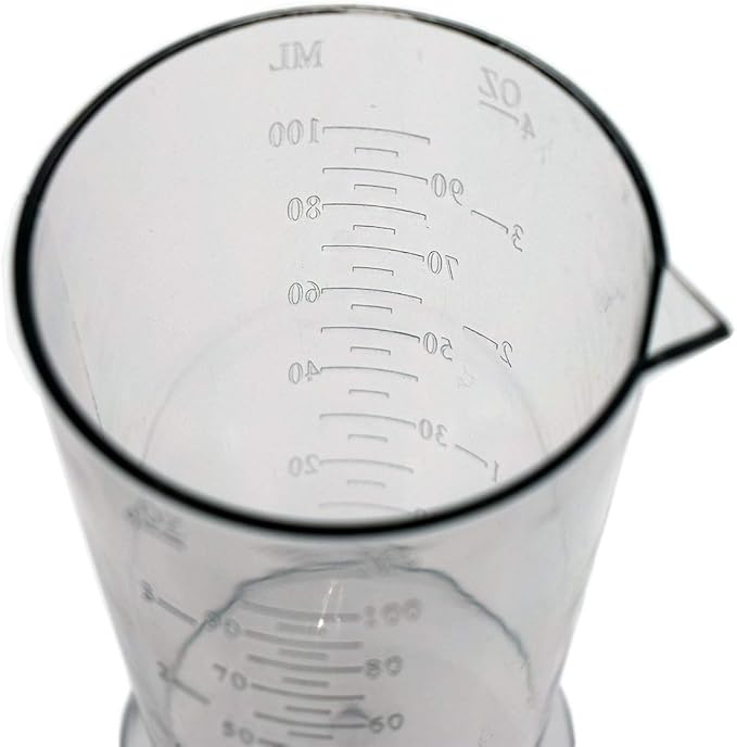 Colortrak Beaker, Easy To Read Color Beaker, Measurement Markings in Ounces and Milliliters, 4 ounce Capacity, Ideal For All Stylists, Easy To Clean, 3.7 inches high