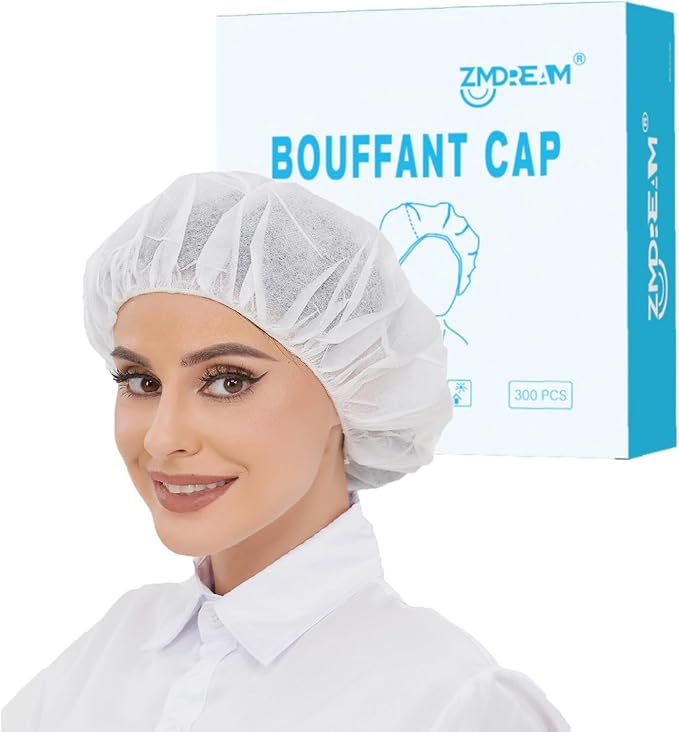ZMDREAM Hair Nets Disposable Bouffant Cap for Food Service Beauty Latex Free