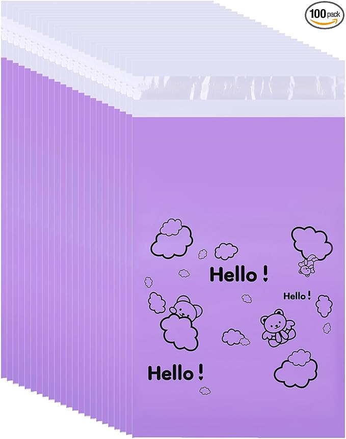 Sanitary Disposal Bags 100 Pcs, 7x12 Inch Purple Hygiene Bag for Feminine Use, Opaque Self-Sealing Period Bag, Odor Proof Tampon Waste Pouch, Portable Sanitary Napkin Disposal Bags for Bathroom
