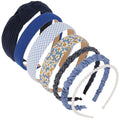AHONEY 7 Pack Navy Blue Headbands for Girls Women Dark Blue Headbands Trendy Non Slip Hairbands Cute Hair Accessories Multi-style Preppy Headband Pack Diademas Para Mujer
