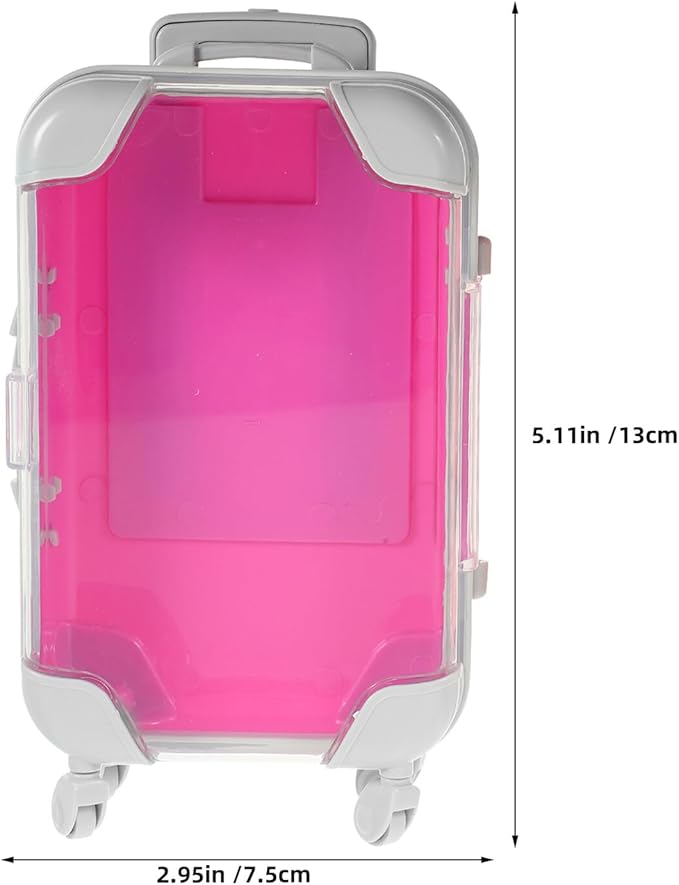 4pcs Mini Eyelash Storage Case Set – Portable Makeup Organizer Suitcase with Lash Holder – Small Pink and Rose Red False Eyelashes Box for Travel and Party Use