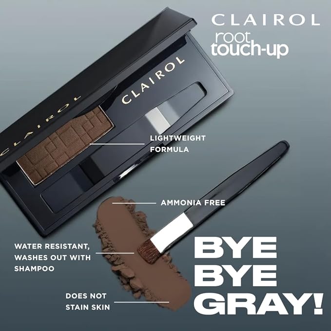 Clairol Root Touch-Up Temporary Concealing Powder, Black Hair Color, Pack of 3