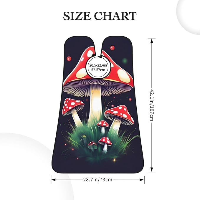 Magic Mushrooms Print Beard Bib Apron For Men, Beard Hair Catcher For Men Shaving Trimming,Beard Cape Cloth