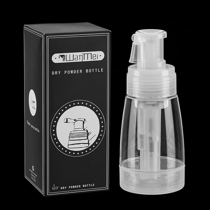 Aethland Powder Spray Bottle for Dry Shampoo, Talc and Powder Applying Bottle, Refillable Hair Fiber Applicator for Hair Salon, Cleaning, Plants, Misting & Skin Care (180ml)