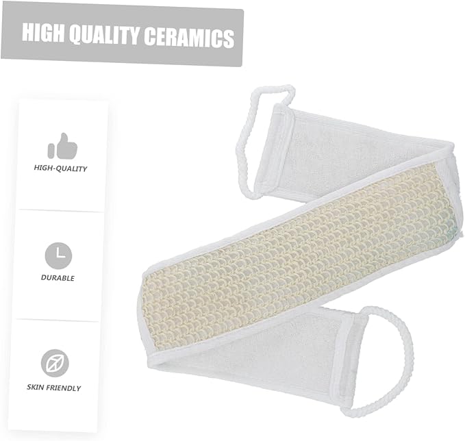 2pcs Back Scrubber Bath Towels Soft Exfoliating Shower Tool with Long Strap for and Cleansing Safe for All Skin Types for Daily Use