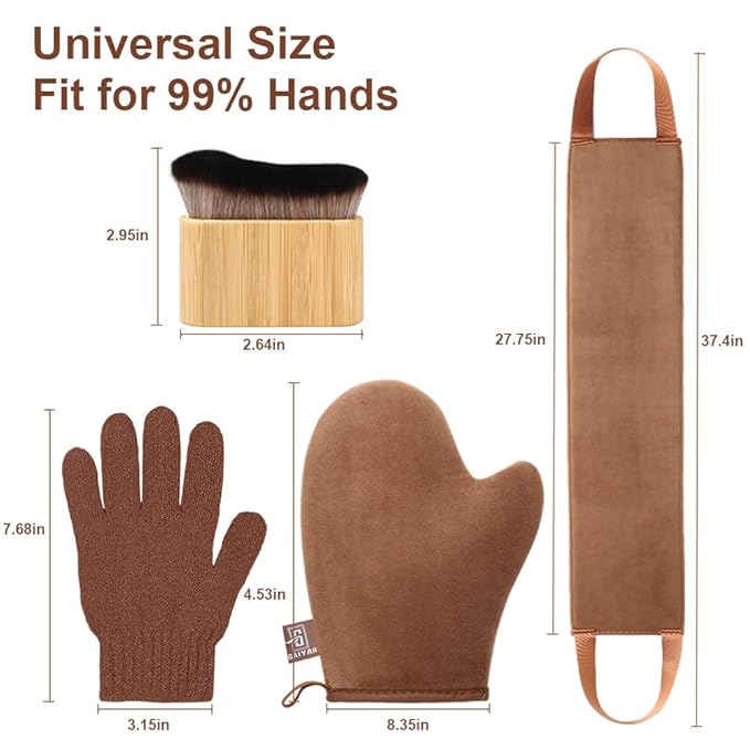 Tanning Mitt Self Tanner Mitt 4 Pack Self Tanning Mitt Tanning Brush for Self Tan Mitt Tanning Glove Self Tanner Brush Back Tanning Applicator
