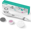 VOYOR Electric Body Brush Back Scrubber for Shower Rechargeable Exfoliating Bath Brush Powered Shower Brush with Non-Slip Long Handle Deep Cleansing, Exfoliation, Massaging Spin Brush BC100 (Grey)