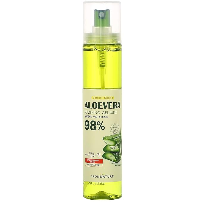 [FROMNATURE] Aloe Vera 98%"Moisture Soothing Gel Mist" - 4.06 fl oz. (120 ml) [Parebens FREE/Benzophenone FREE/Animal Oil FREE/Mineral Oil FREE]