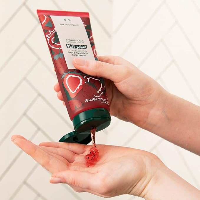 The Body Shop Strawberry Body Scrub Polish – Softening Smoothing Exfoliation – 6.75 oz