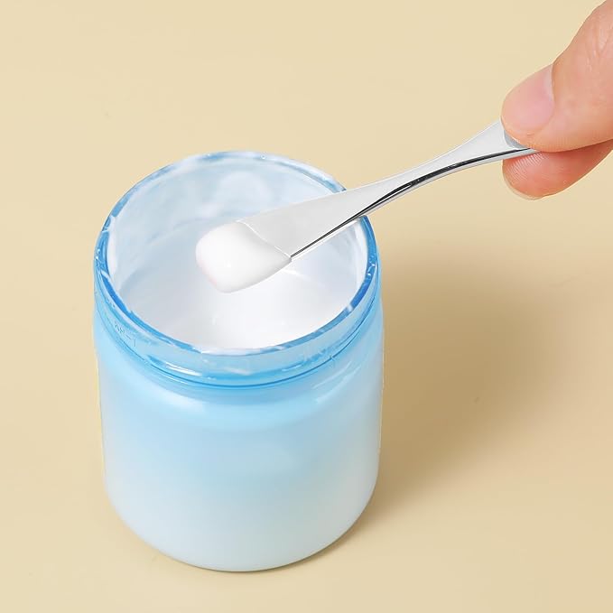 Sibba Mini Spoon Face Spatula Makeup Small Skincare For Cosmetics Mask Make Up Tool Beauty Skin Care Lotion Cosmetic Facial Spatulas Cream Product Moisturizer Applicator Tiny Scoop Lip Scooper
