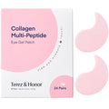 TEREZ & HONOR Peptide Collagen Hydrogel Eye Patches - 24 Pairs Korean Under Eye Masks for Puffy Eyes, Dark Circles, Wrinkles & Undereye Bags - Firming, Hydrating, Travel & Gift Ready Skincare Eye Pads