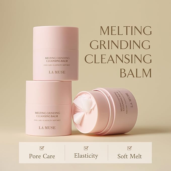 LA MUSE Melting Grinding Cleansing Balm 6.76 fl oz | Hydrating Facial Wash | Exfolaiation Management | Makeup Remover Balm | Moisturizing Pore Cleanser | Soft Melt | Elastic Care | Korean Skin Care
