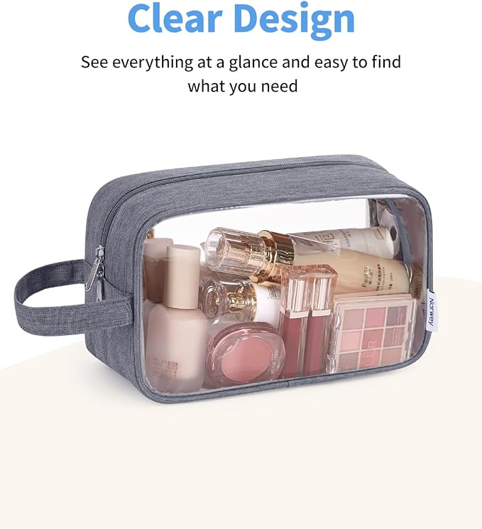 Narwey Travel Toiletry Bag for Women Traveling Dopp Kit Men Travel Bag for Toiletries Cosmetic Bag Makeup Bag Medicine Bag for Traveling