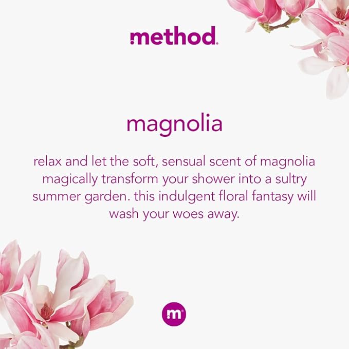 Method Body Wash, Magnolia, Paraben and Phthalate Free, 18 oz (Pack of 6)