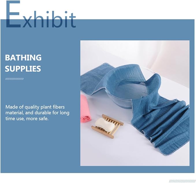 2pcs Back Scrubber Straps Exfoliating Rubbing Towels with Coarse Texture for Shower Use, Sturdy Dual-Sided Bath Towels for Men and Women, Home and Travel Bath Accessories