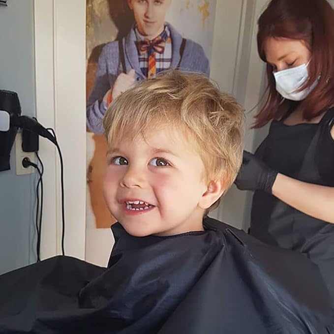 MMBABY Child Hair Cutting Waterproof Cape Barber Kids Hair Styling Cape Professional Home Salon Camps