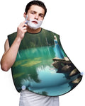 Loon Nature Bird Print Beard Bib Shaving Apron, Beard Hair Trimming Cape Gift For Dad