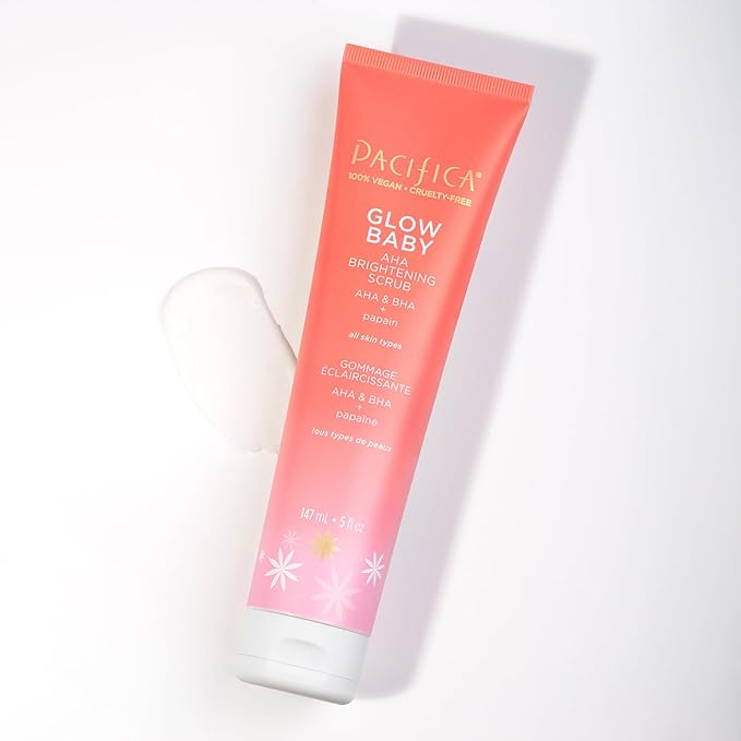 Pacifica Glow Baby Super Lit Enzyme Scrub, Unclogs Pores & Dissolves Skin Impurities, For All Skin Types, Vegan & Cruelty-Free, 4 Fl Oz