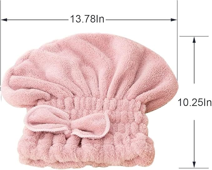 Jseng 3PC Microfiber Hair Towel Caps, Extrame Soft & Ultra Absorbent, Fast Drying Hair Drying Caps Towel Turban Wrap for Wet Hair Women