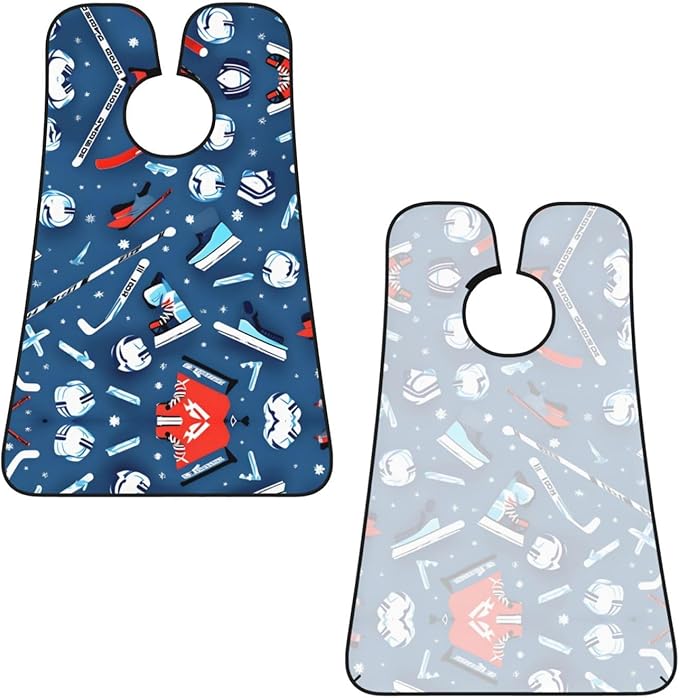 Ice Hockey Print Print Beard Bib Shaving Apron, Beard Hair Trimming Cape Gift For Dad
