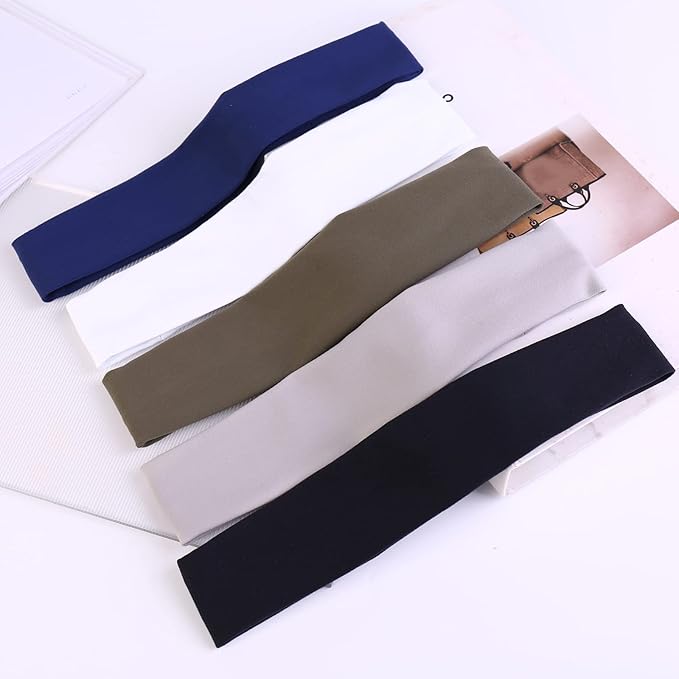 Sports Headbands for Men (5 Pack),Moisture Wicking Workout Headband, Sweatband Headbands for Running,Cycling,Football,Yoga,Hairband for Women and Men