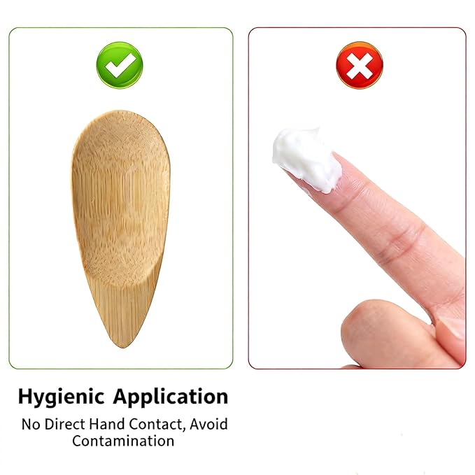 6 PCS Reusable Bamboo Applicators – Multi-Functional Tools for Deodorant Cream, Facial Mud, Clay Masks & Cosmetics, Ideal for Home Skincare Routines
