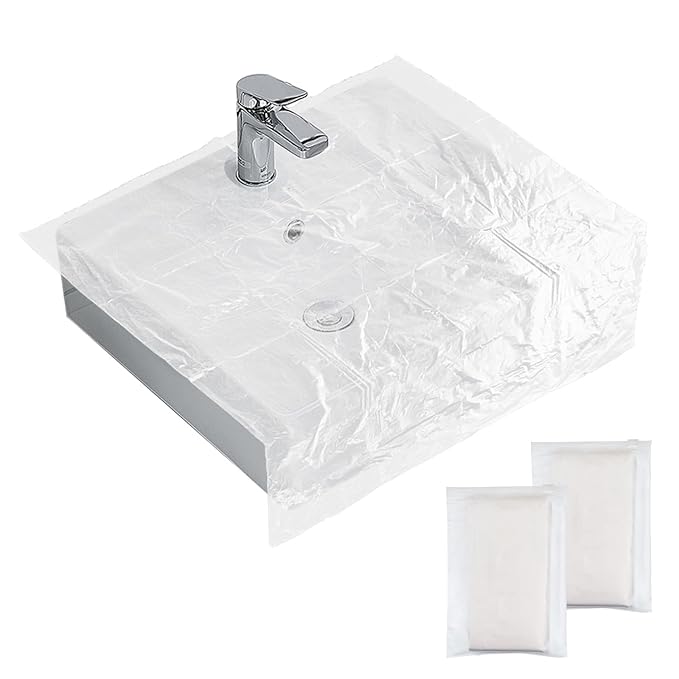 Beard Hair Catcher for Sink, Pack of 40 Disposable Beard Bibs, Shaving Sink Cover, Clear Trimming Catcher, Stop Worrying About Cleaning