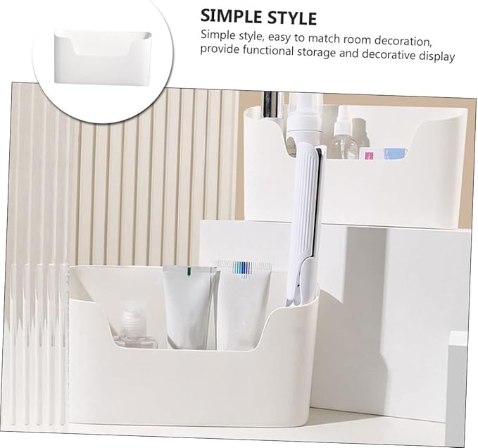 PRETYZOOM Multi-Function Hanging Storage Box for Kitchen and Bathroom Adhesive Wall-Mounted Organizer Refrigerator Side Shelf Space-Saving Container for Sundries and Cosmetics
