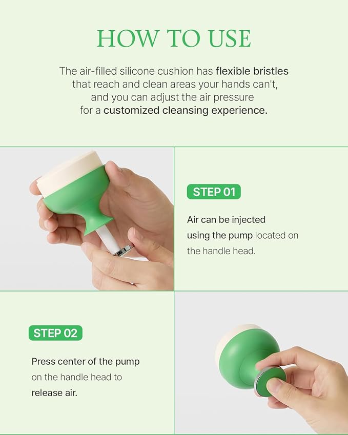 FULLY Pore Cleansing Silicon Brush, Effective Pore Cleaner, Over 2000 Fine Bristle, Unclog Pores, Blackhead Brush, Sebum Remover Tool, Gentle Exfoliator, Pairs with Green Tomato Clay Mask Cleanser