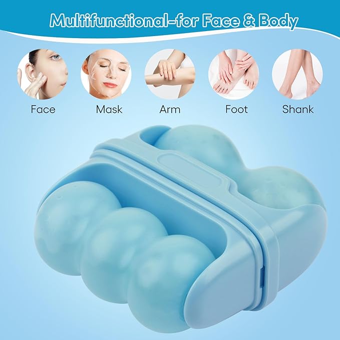 Ice Roller for Face,Eyes,Women Gifts Idea,Therapeutic Cooling to Tighten Brighten Complexion and Reduce Wrinkles,Massager Under Eye Puffiness,Migraine and Pain Relidf