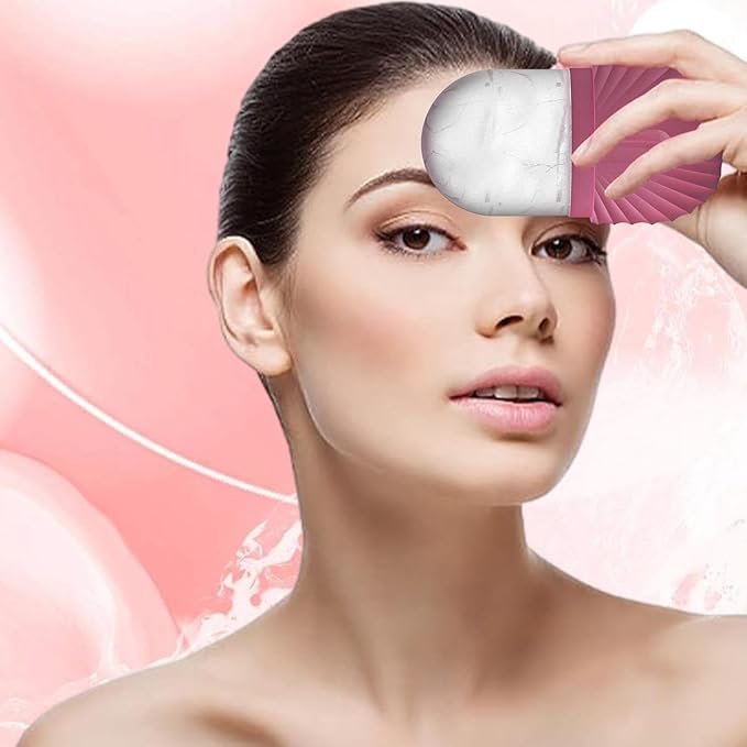 Ice Roller For Face And Eye, Reusable Ice Face Roller, Facial IceRoller, IceGlobes For Faces, Silicone Massage IceMold, IceRoller Skin Care Tool, Massage Facial Ices Tray For Women Girl (rose)