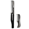 Kent 20T Handmade Fine Tooth Folding Comb + 81T Hand Made Pocket Comb for Beard and Mustache - Beard Growth/Fine Tooth Combs - Beard Straightener Grooming Kit