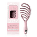 Detangling Brush, Vented Detangler Hair Brush for Fine, straight, long, Wet or Dry Hair with Smooth Bristles, Gentle on Scalp for Men, Women & Kids (Pink)