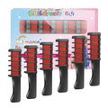 MSDADA New Hair Chalk Comb Temporary Hair Color Dye for Girls with Light Color Hair, Washable Hair Chalk for Girls Age 4 5 6 7 8 9 10 Birthday DIY, Christmas, New Year(Red)