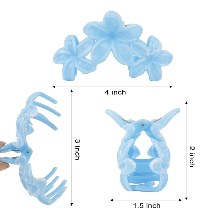 Flower Hair Clips for Women Flower Claw Clips Non-slip Cute Hair Claws Floral Neutral Colors Hair Accessories for Women Girls