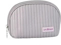 Small Makeup Bag for Purse Mini Cosmetic Pouch Waterproof Zipper Pouch for Women Small Cosmetic Bag PU Leather Travel Makeup Bag Lipstick Bag Light Purple