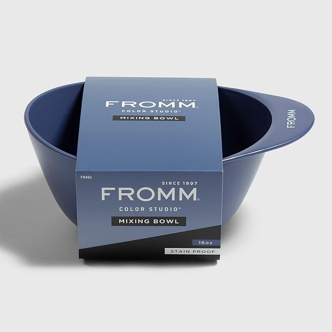 Fromm Color Studio Mixing Bowls for Hair Color, Hair Dye, Bleach and Treatments with Spill Proof Rubberized Base, 16 Ounce