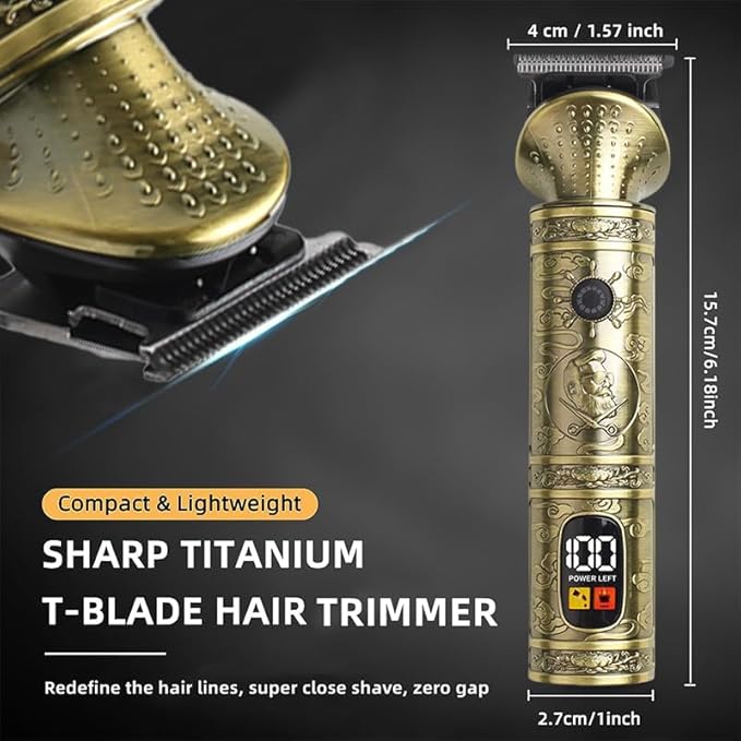 Trimmer Kit Professional Hair Clipper Zero Gapped T-Blade Electric Shaver Razor Nose Body Trimmer for Men Cordless Grooming Kit 4 in 1