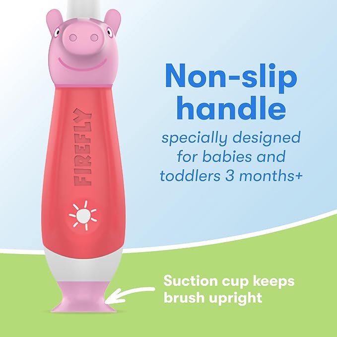 First Firefly Peppa Pig Light Up Timer Toothbrush with Extra Soft Bristles, 1 Count
