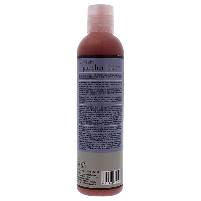 Cuccio Naturale Daily Skin Body Polisher - Soothes And Softens Your Skin - Gentle Exfoliation Process - Lifts Dead Cells From The Skin’s Surface - Radiant Skin - Pomegranate And Fig - 8 Oz