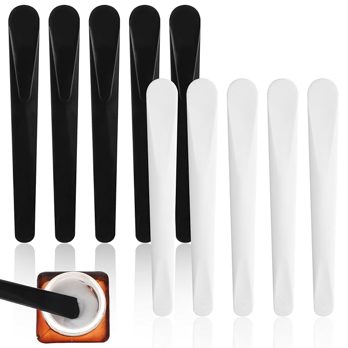 10Pcs Plastic Cosmetic Spatula Reusable Cosmetic Mask Mixing Spoon Spatulas Stick Applicator Beauty Facial Tools for Facial Skin Care DIY Mask Mixing and Sampling Tool