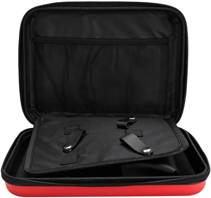 Barber Bag for Clippers Supplies, Sturdy Clipper Storage Case for Barber Accessories, Hair Trimmer Organizer Travel Bag for Men Razor Guard Grooming Kits (Big-Red)