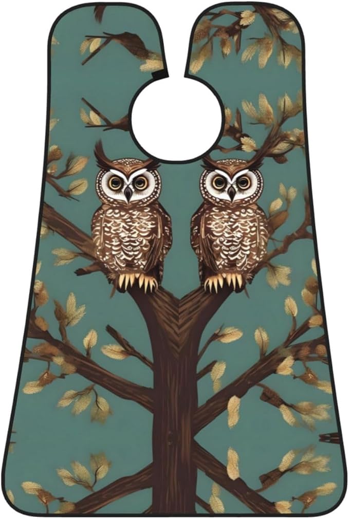 Beautiful Peacock Print Beard Bib Shaving Apron, Beard Hair Trimming Cape Gift For Dad