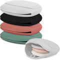 Silicone Cotton Round Holder Cosmetic Cotton Pad Holder Multiple Colors Portable Travel and Sealed Suitable for Makeup Remover Balls 4 Pack (Green Gray Red Black)