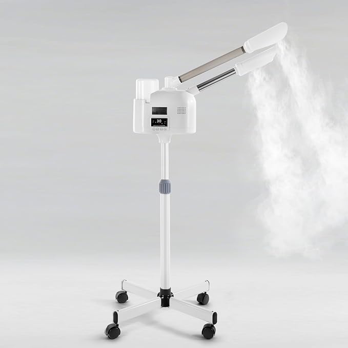 Artist hand Facial Steamer Professional 2 in 1 Hot and Cold Facial Steamer for Esthetician, Face Steamer for Facial Deep Cleansing, Fast Heating Moisturizing for Beauty Salon Spa Home Use